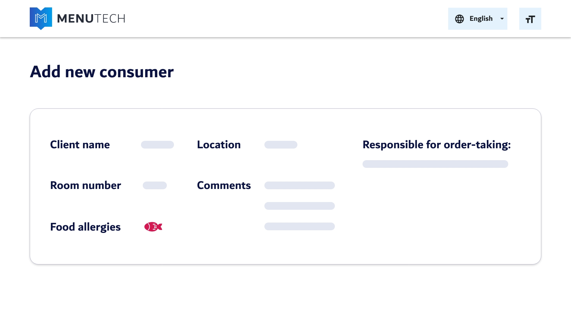 Gestión de consumidores - pacientes - residentes