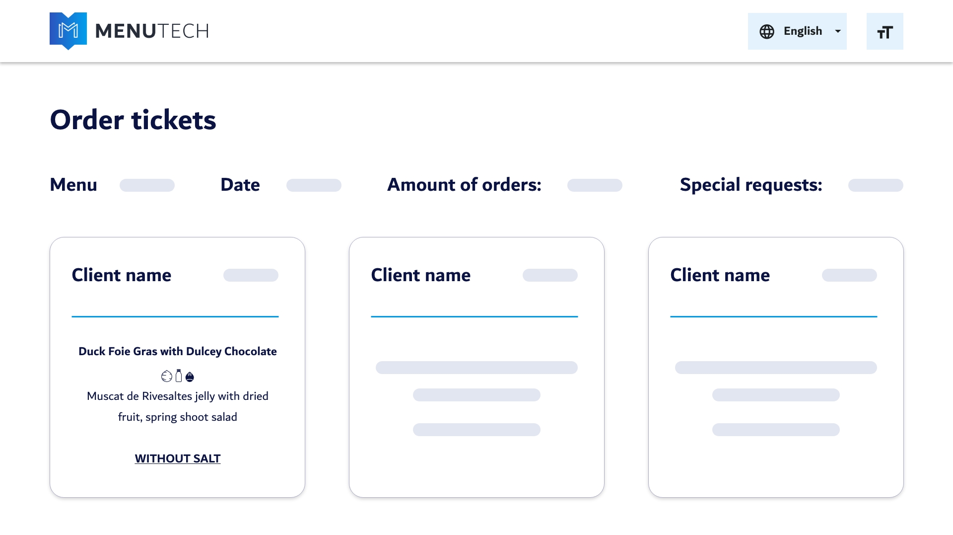 Impresión de tickets de pedido