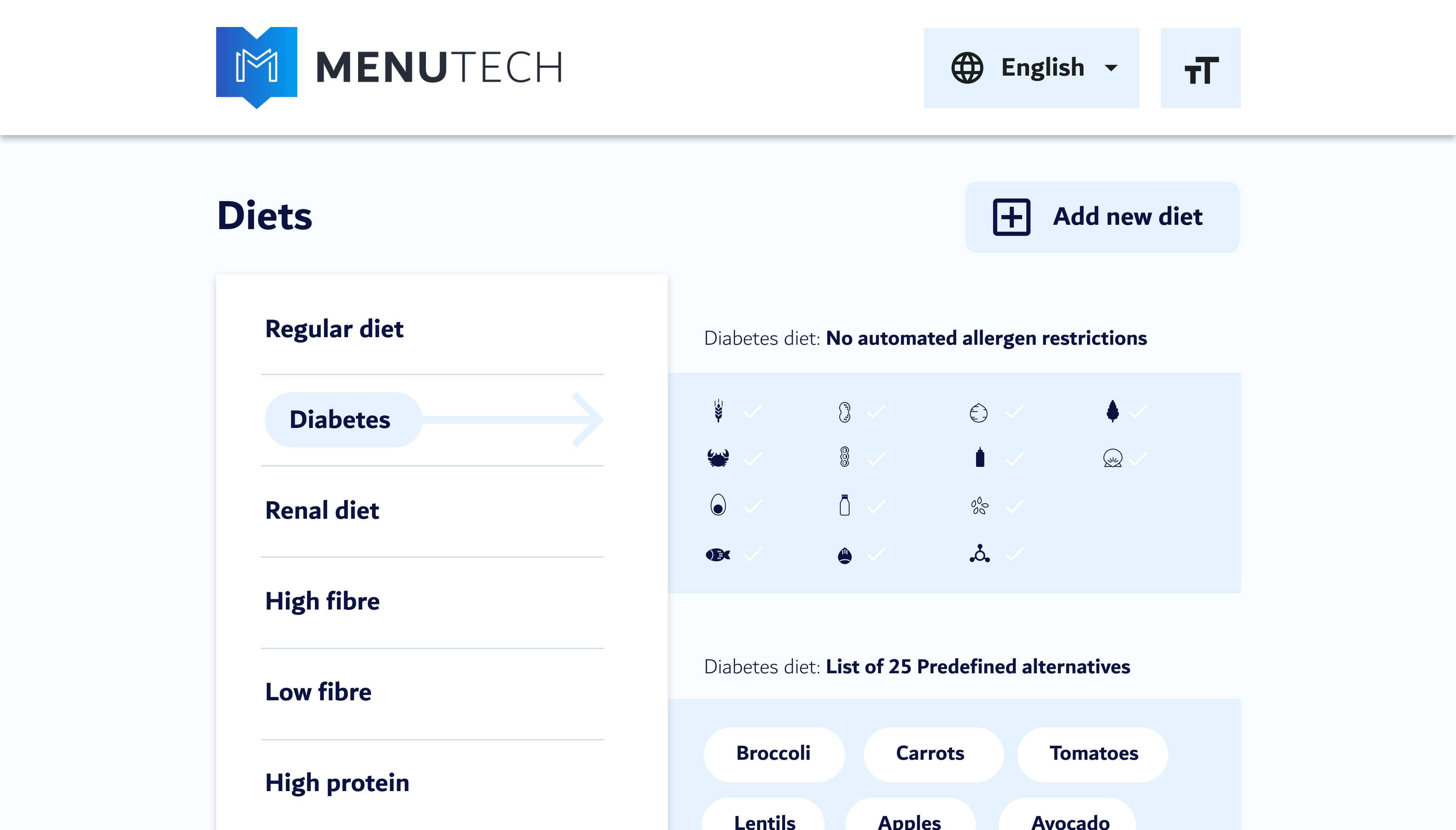 Specify Dietary Adaptations
