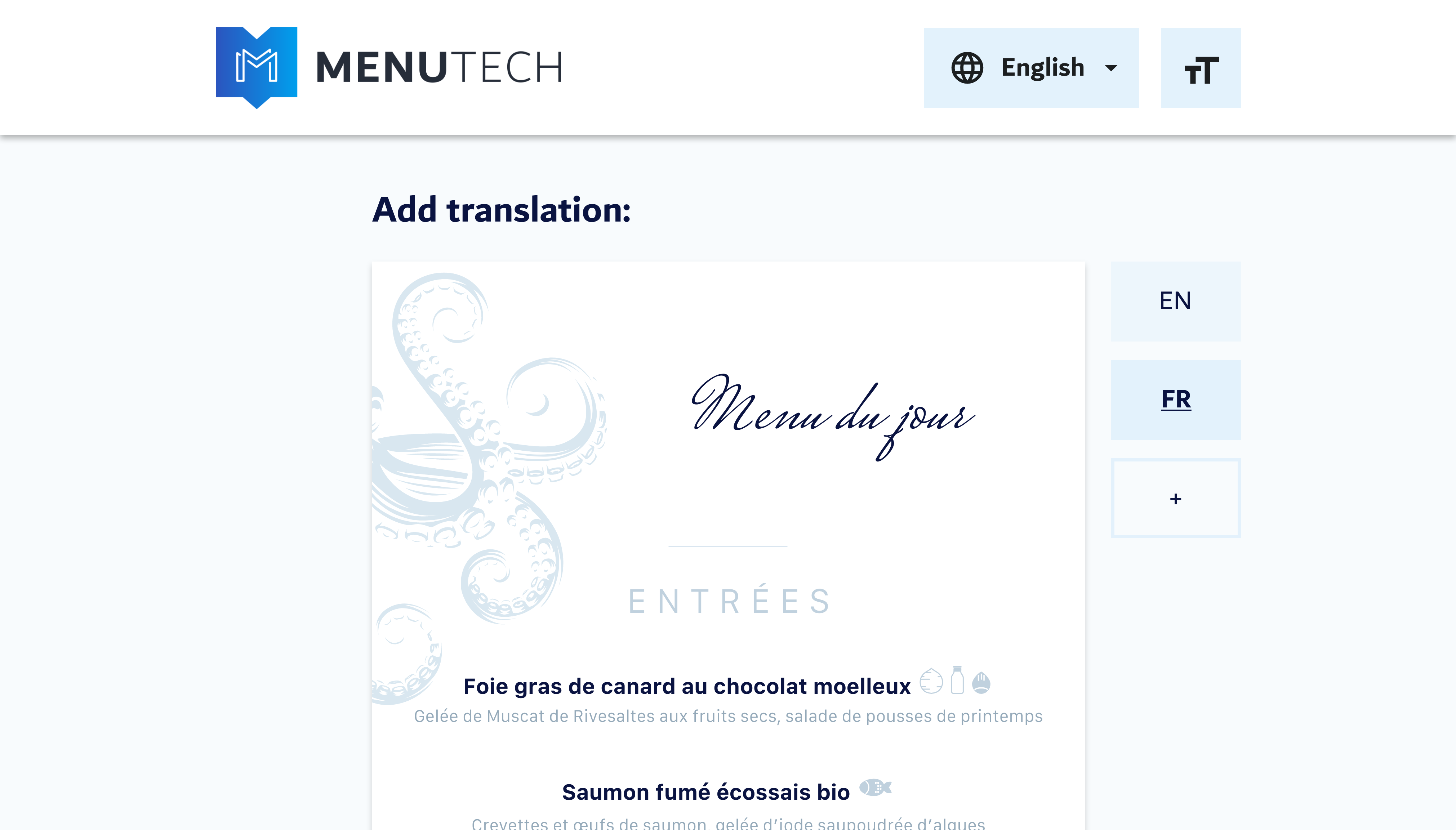 Translate Your Menu