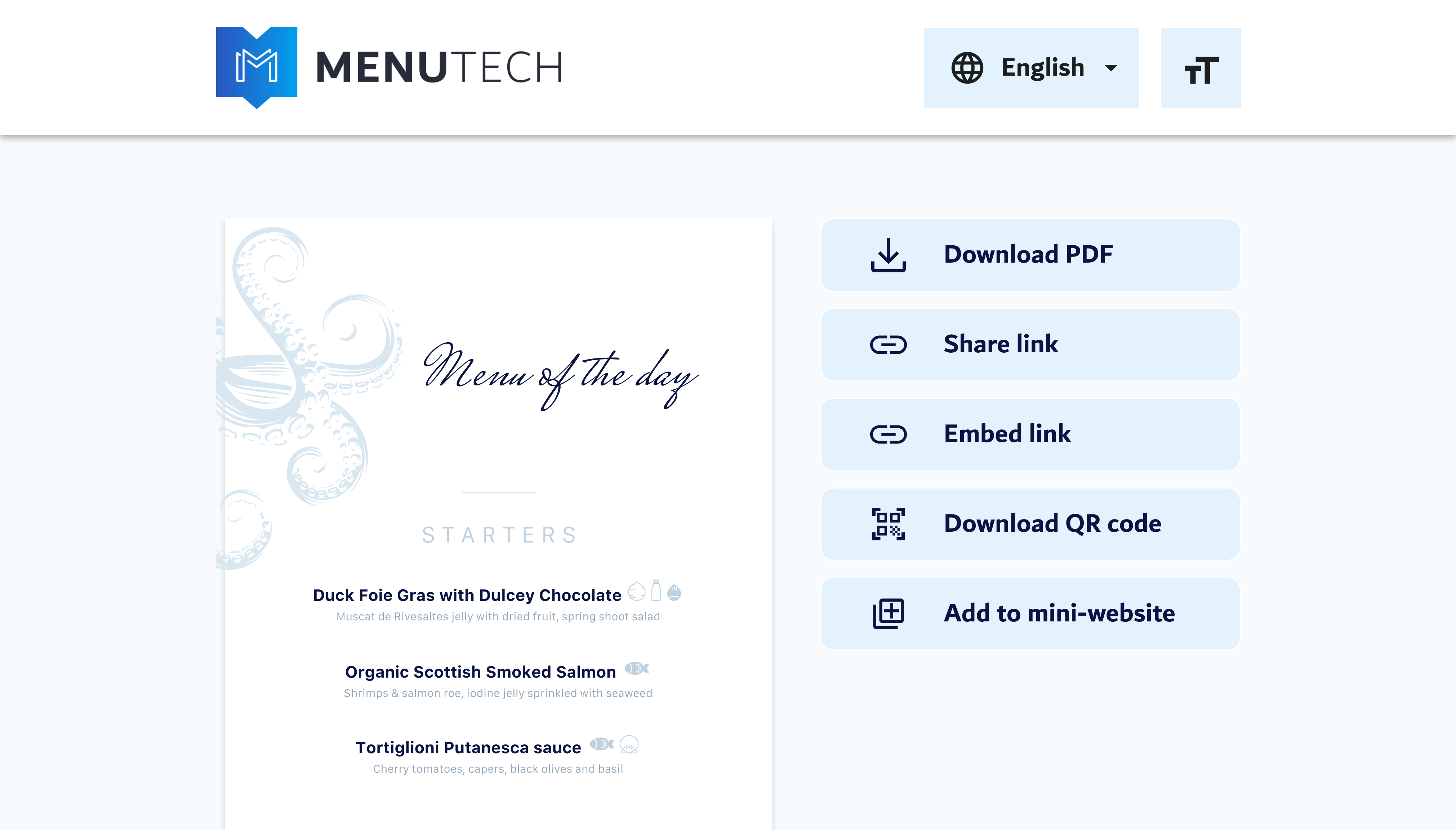 Print QR Codes for In-Establishment Scanning