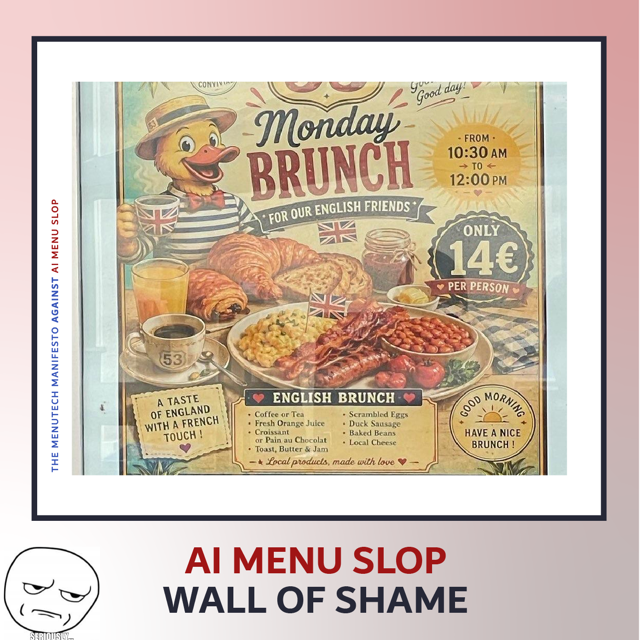 Say no to Menu AI Slop such as yellow tint images