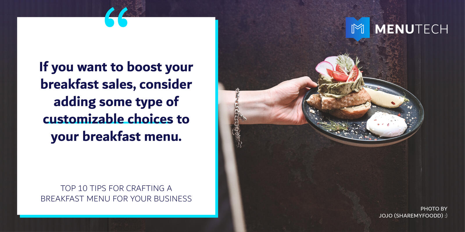 Customisable choices Breakfast menu Menutech