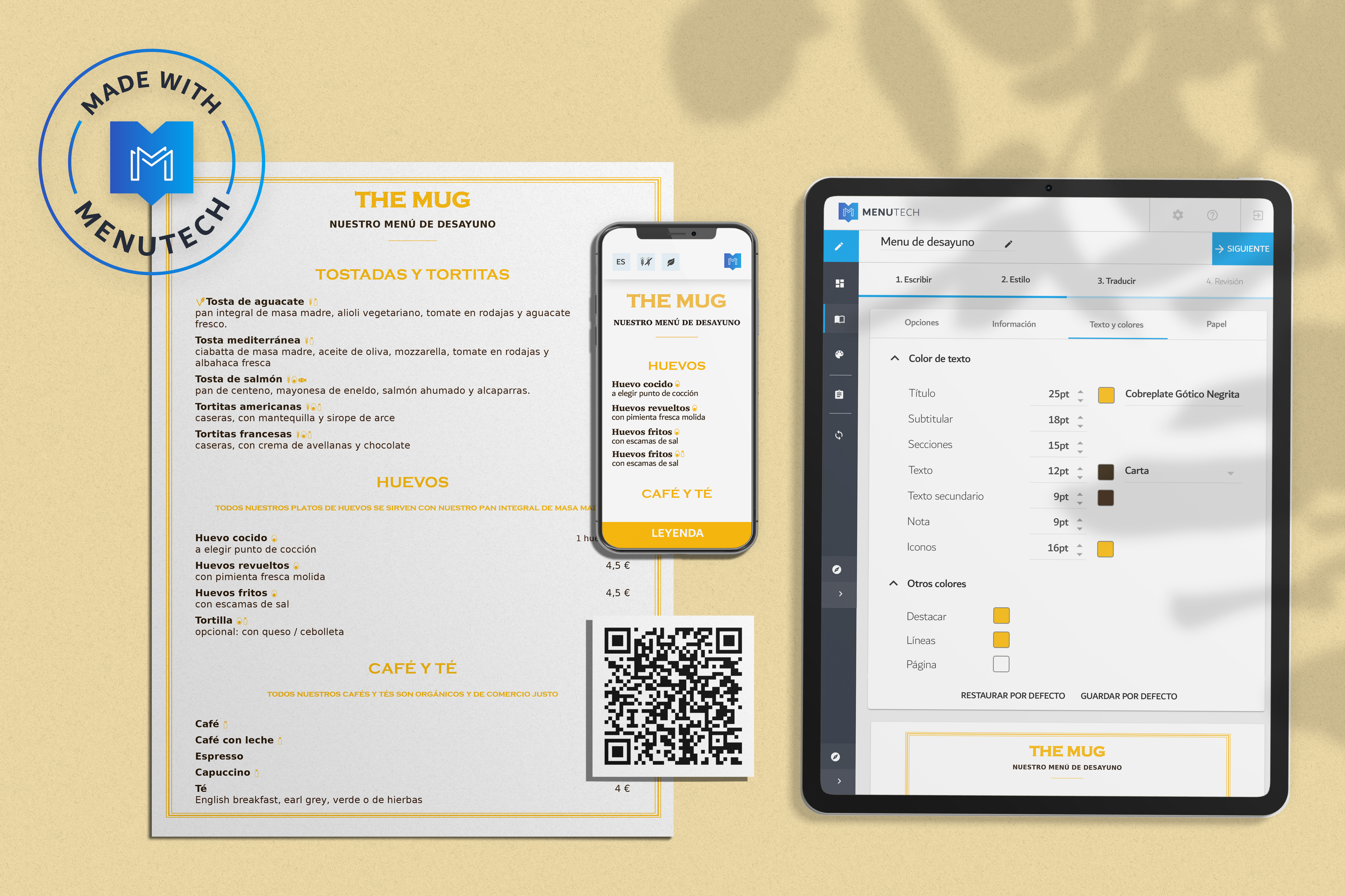 carta desayuno alergenos Menutech