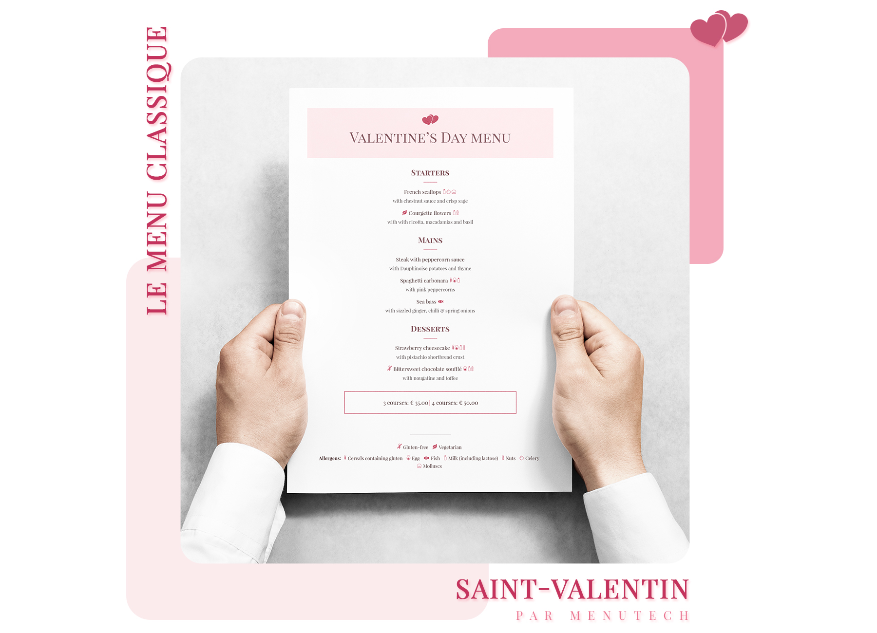 Le menu classique pour la Saint-Valentin