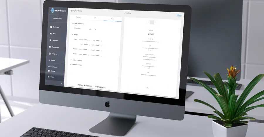 Menutech Menu templates: the simplest way to style a menu