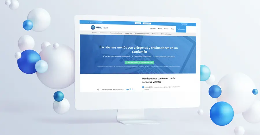 Menutech website Spanish