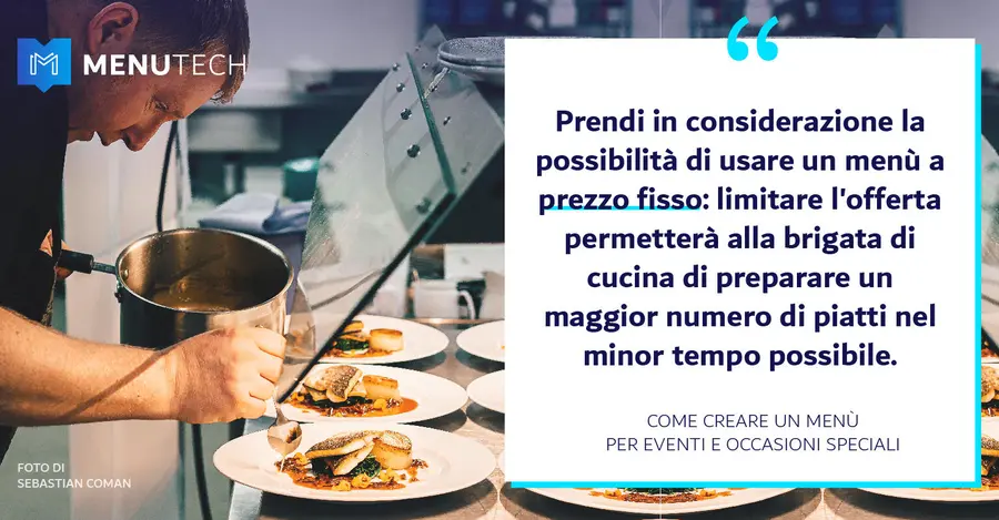 Menu Prix Fixe Specials menus on Menutech