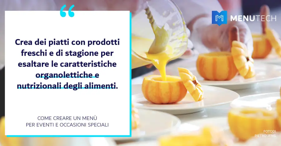 Seasonal products Specials menus on Menutech