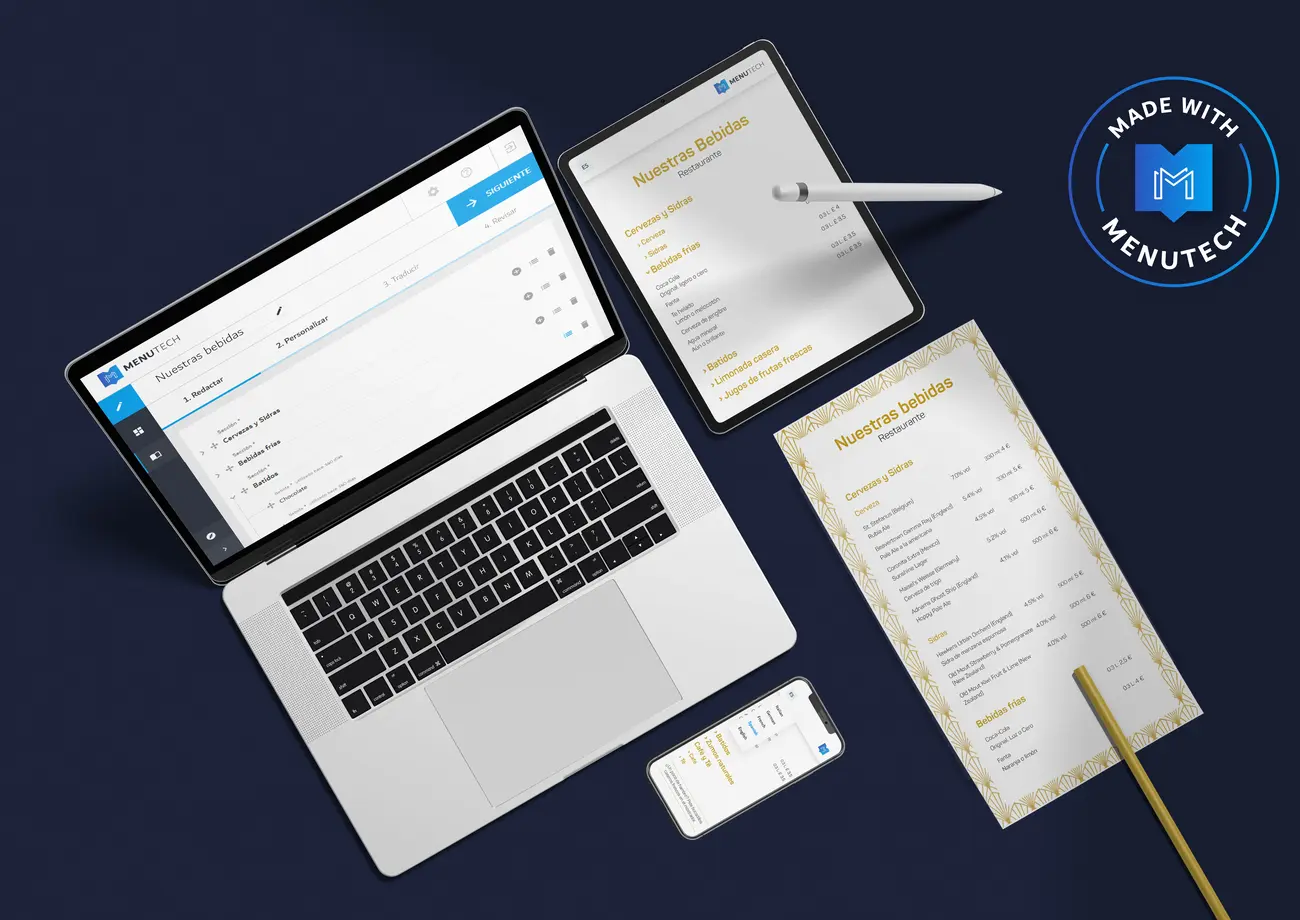 Cartas Bebidas Menutech
