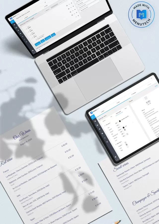 Menutech Wine List Maker