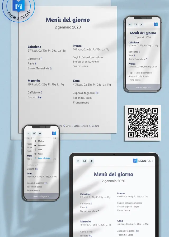 Creatore di menu su Menutech