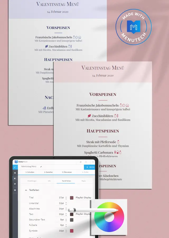Menutech Menü-Design-Software