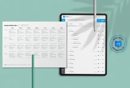 Menüplaner auf Menutech
