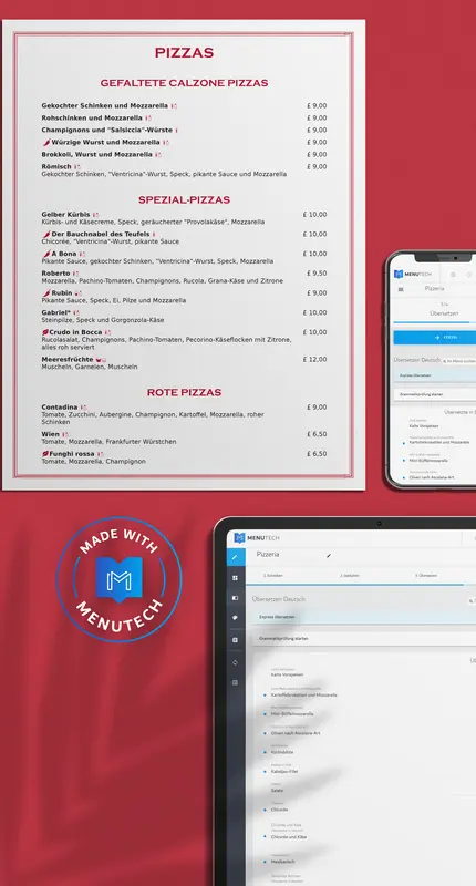 Menutech Software zur Menüerstellung